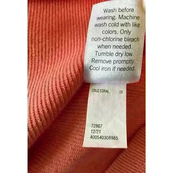 Nine West Women's Plus Dress Short Sleeve Casual Cotton Plus Size 2X Cruz Coral - Picture 9 of 10